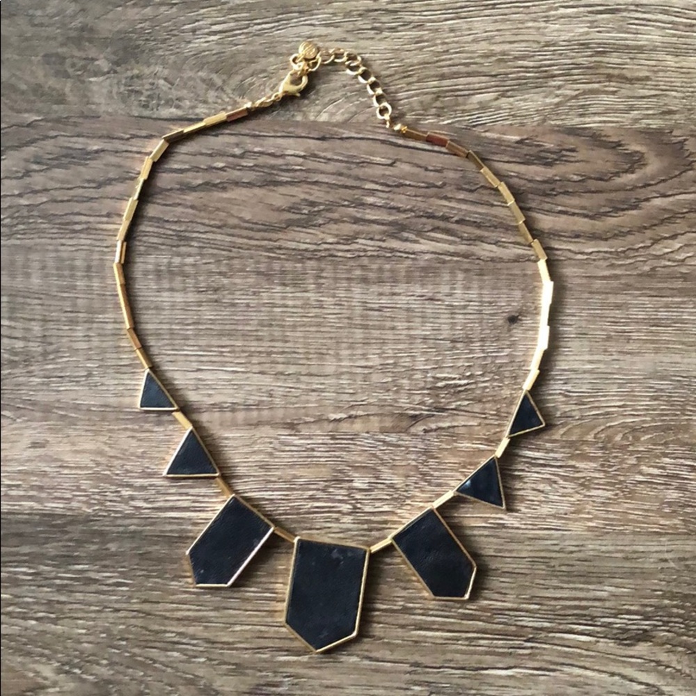 House Of Harlow 1960 Black bib necklace
